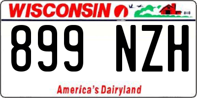 WI license plate 899NZH