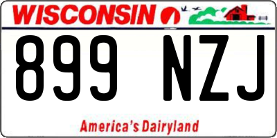 WI license plate 899NZJ