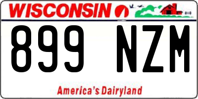 WI license plate 899NZM