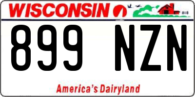 WI license plate 899NZN