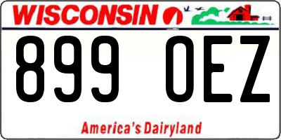 WI license plate 899OEZ