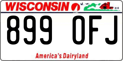 WI license plate 899OFJ