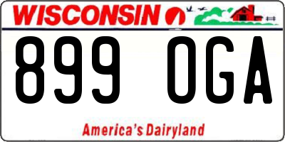 WI license plate 899OGA