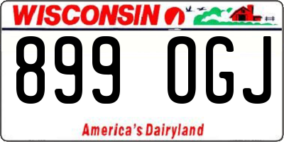 WI license plate 899OGJ
