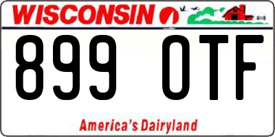 WI license plate 899OTF
