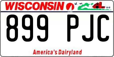 WI license plate 899PJC