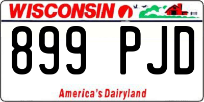 WI license plate 899PJD