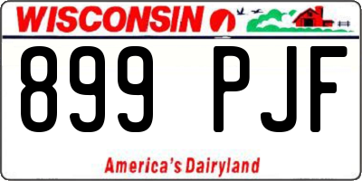 WI license plate 899PJF
