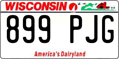 WI license plate 899PJG