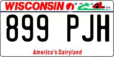 WI license plate 899PJH