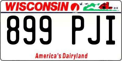 WI license plate 899PJI