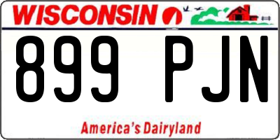 WI license plate 899PJN