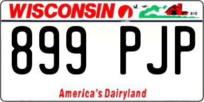 WI license plate 899PJP