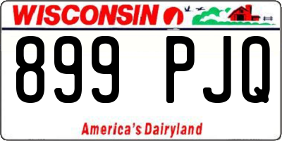 WI license plate 899PJQ