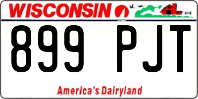WI license plate 899PJT