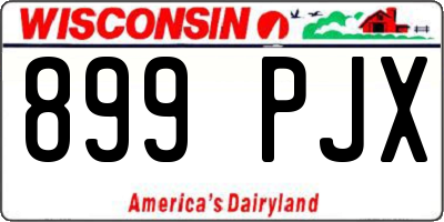 WI license plate 899PJX