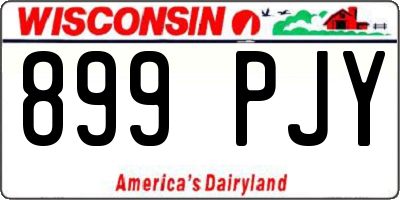 WI license plate 899PJY