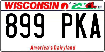 WI license plate 899PKA