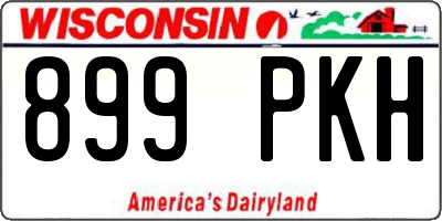 WI license plate 899PKH