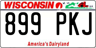 WI license plate 899PKJ