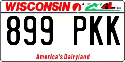 WI license plate 899PKK