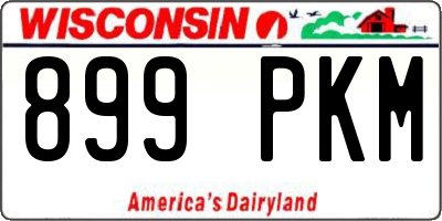 WI license plate 899PKM