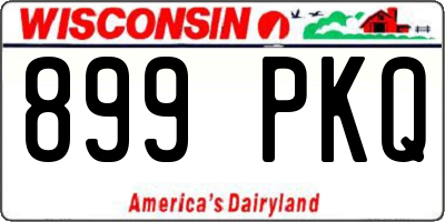 WI license plate 899PKQ