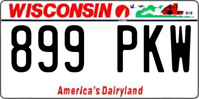 WI license plate 899PKW