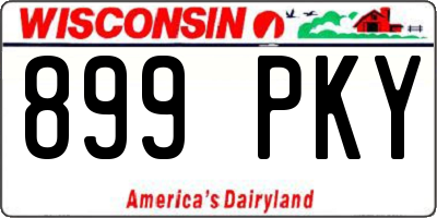 WI license plate 899PKY