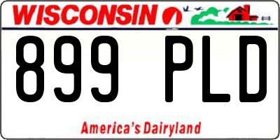 WI license plate 899PLD
