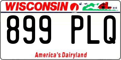 WI license plate 899PLQ