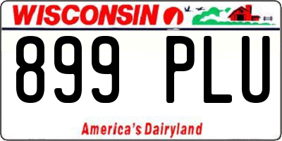 WI license plate 899PLU
