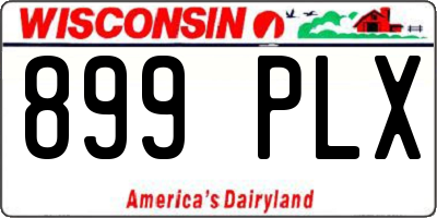 WI license plate 899PLX