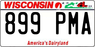 WI license plate 899PMA