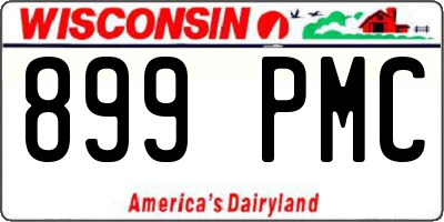 WI license plate 899PMC