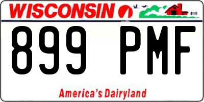 WI license plate 899PMF