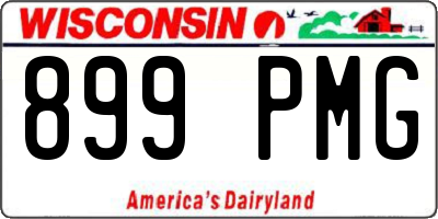 WI license plate 899PMG