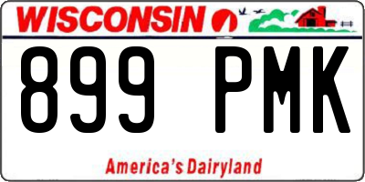 WI license plate 899PMK