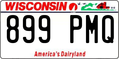 WI license plate 899PMQ