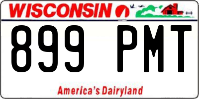 WI license plate 899PMT