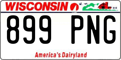 WI license plate 899PNG