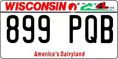 WI license plate 899PQB