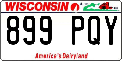 WI license plate 899PQY