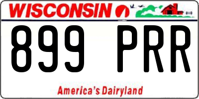 WI license plate 899PRR