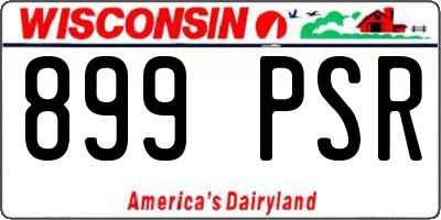 WI license plate 899PSR