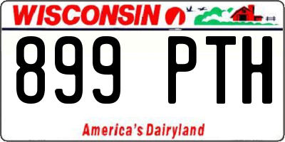 WI license plate 899PTH
