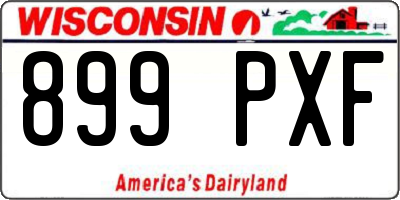 WI license plate 899PXF