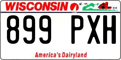WI license plate 899PXH