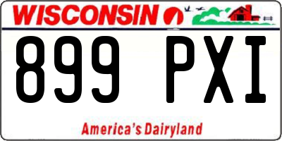 WI license plate 899PXI