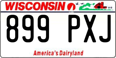WI license plate 899PXJ